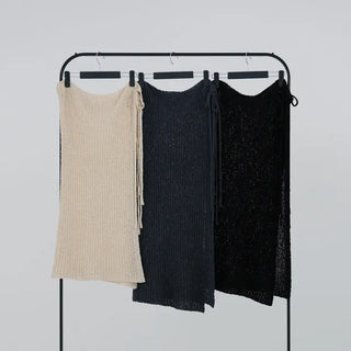 Boring Knit Wrap Skirt