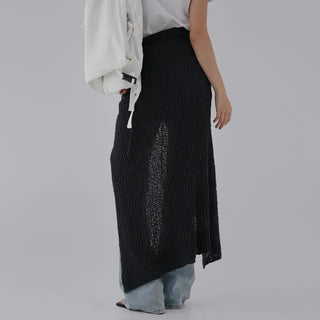Boring Knit Wrap Skirt
