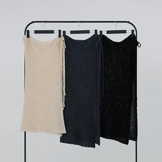 Boring Knit Wrap Skirt