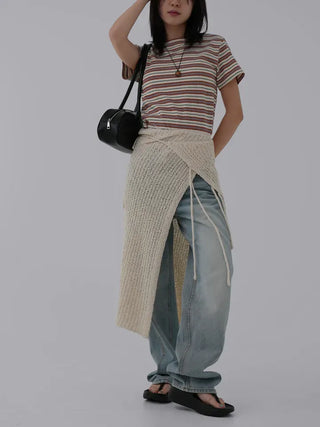 Boring Knit Wrap Skirt