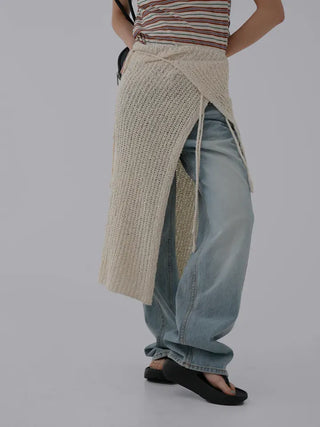 Boring Knit Wrap Skirt