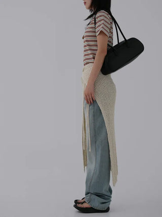 Boring Knit Wrap Skirt