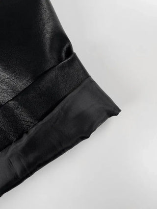 Vet Leather Midi Two-Pocket Jacket