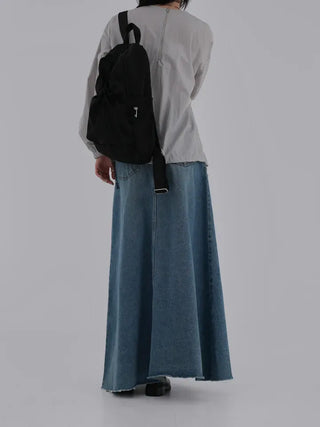 Benne flare denim long skirt