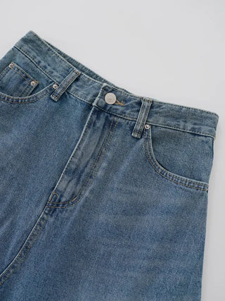 Benne flare denim long skirt