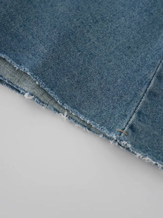 Benne flare denim long skirt