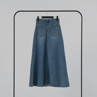 Benne flare denim long skirt