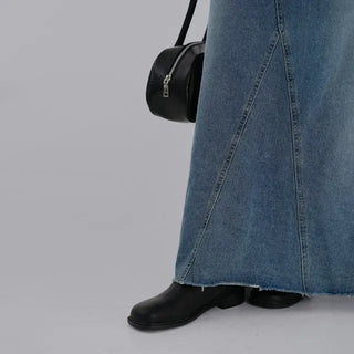 Benne flare denim long skirt