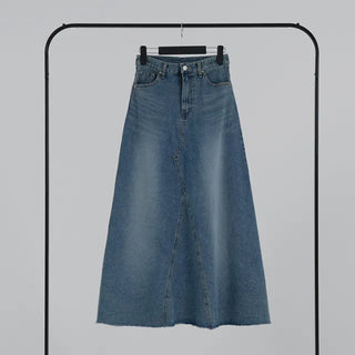 Benne flare denim long skirt