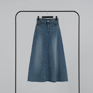 Benne flare denim long skirt