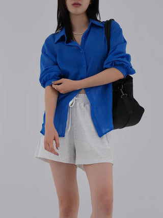 J.Lo Loose Fit Gauze Shirt