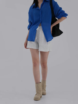 J.Lo Loose Fit Gauze Shirt