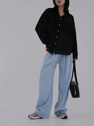J.Lo Loose Fit Gauze Shirt