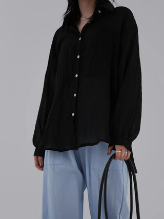 J.Lo Loose Fit Gauze Shirt