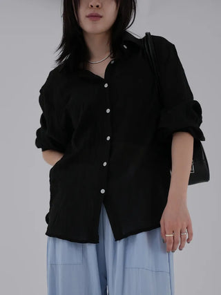 J.Lo Loose Fit Gauze Shirt
