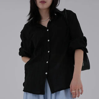 J.Lo Loose Fit Gauze Shirt
