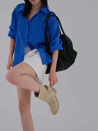 J.Lo Loose Fit Gauze Shirt