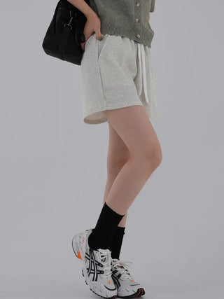 Dion Waffle Elastic Waist Shorts