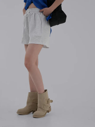 Dion Waffle Elastic Waist Shorts