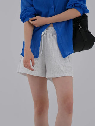 Dion Waffle Elastic Waist Shorts