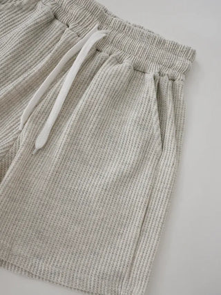 Dion Waffle Elastic Waist Shorts