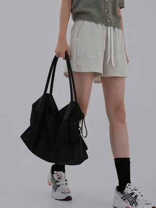 Dion Waffle Elastic Waist Shorts