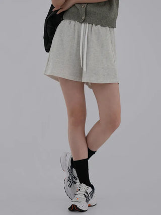 Dion Waffle Elastic Waist Shorts