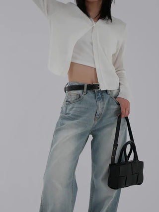 Denny V-neck One-button Cardigan