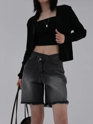 Denny V-neck One-button Cardigan