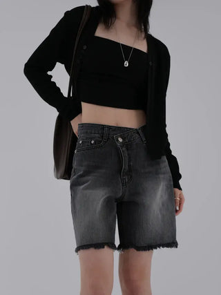 Denny V-neck One-button Cardigan