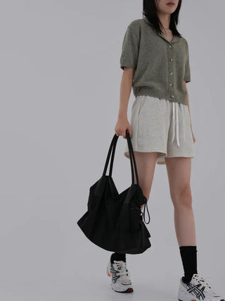 Dalu Collar Short Sleeve Cardigan