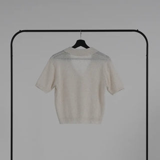 Dalu Collar Short Sleeve Cardigan