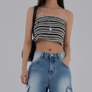 Voguing Stripe Color Block Knit Top