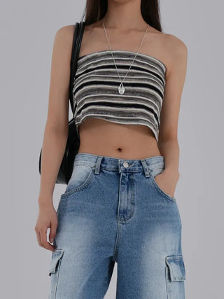 Voguing Stripe Color Block Knit Top