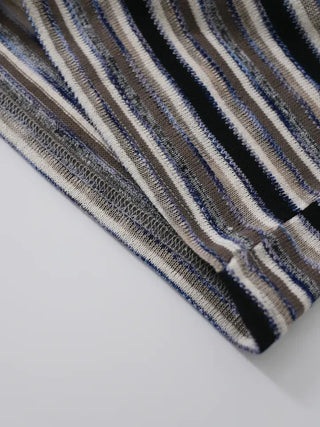 Voguing Stripe Color Block Knit Top