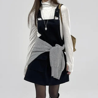 Kiji Corduroy Pocket Suspender Dress