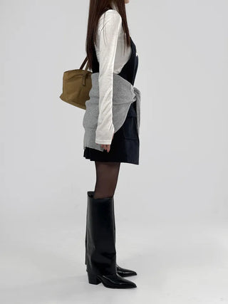 Kiji Corduroy Pocket Suspender Dress