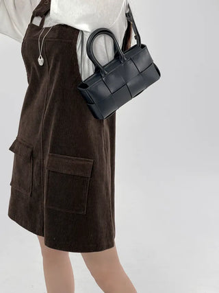 Kiji Corduroy Pocket Suspender Dress