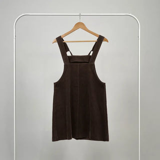 Kiji Corduroy Pocket Suspender Dress