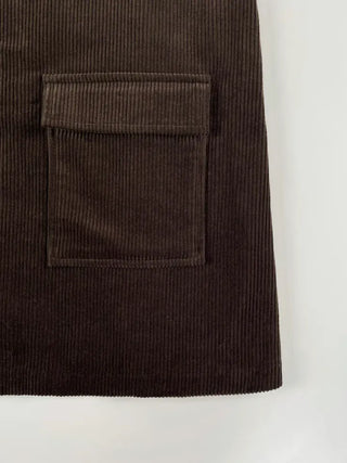 Kiji Corduroy Pocket Suspender Dress