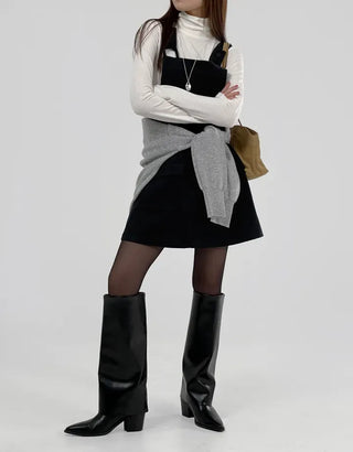 Kiji Corduroy Pocket Suspender Dress