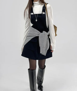 Kiji Corduroy Pocket Suspender Dress