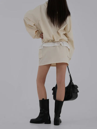 Jenu String Zip-Up Hoodie