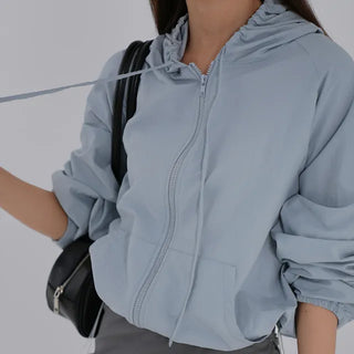 Jenu String Zip-Up Hoodie