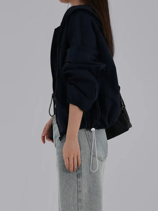 Jenu String Zip-Up Hoodie