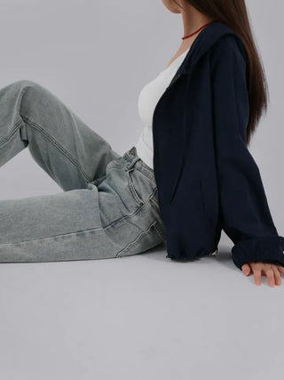 Jenu String Zip-Up Hoodie