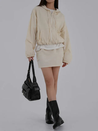 Jenu String Zip-Up Hoodie