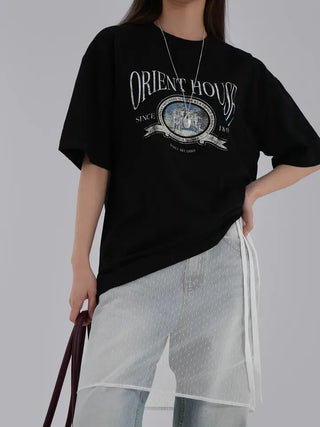 Zaini Print Oversized Short Sleeve Tee
