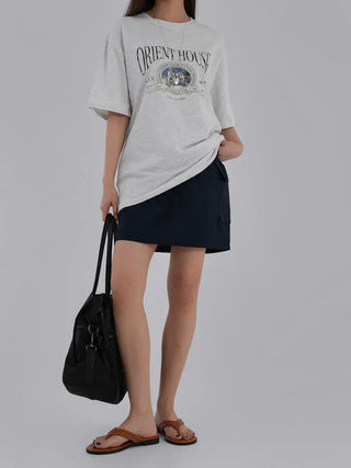 Zaini Print Oversized Short Sleeve Tee