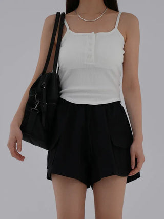 Naring Ribbed Button Sleeveless